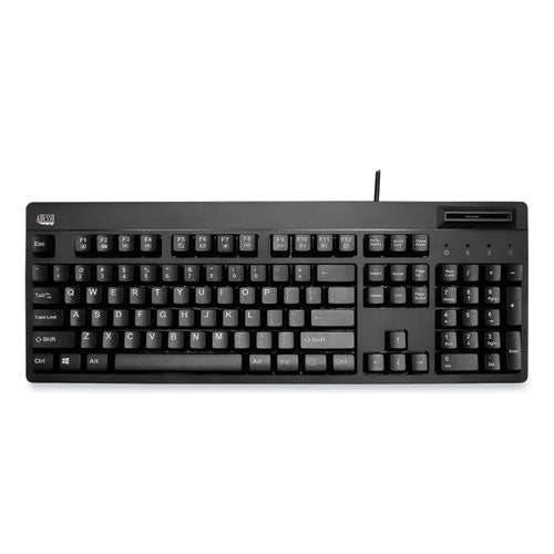 Image of Adesso EasyTouch Smart Card Reader Keyboard AKB-630SB-TAA, 104 Keys, Black