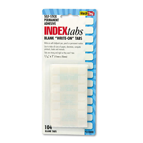Image of Redi-Tag® Legal Index Tabs, Customizable: Handwrite Only, 1/5-Cut, White, 1" Wide, 104/Pack