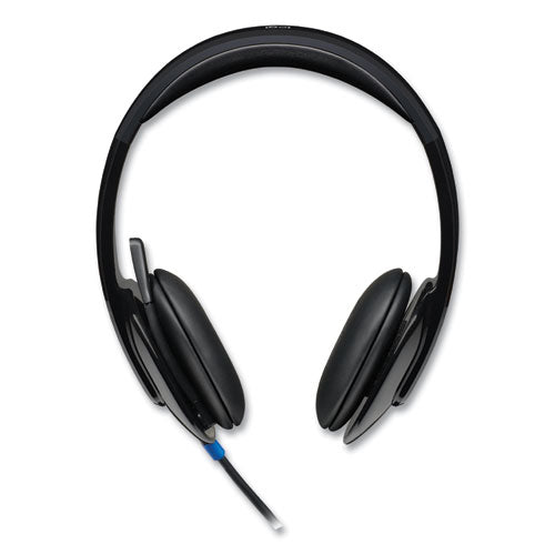 Image of Logitech® H540 Binaural Over The Head Corded Headset, Black