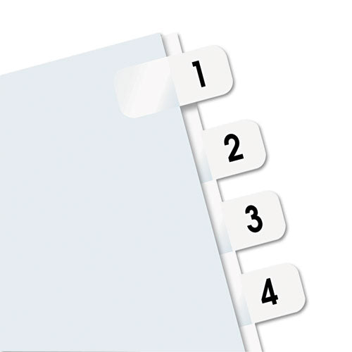 Image of Redi-Tag® Legal Index Tabs, Preprinted Numeric: 1 to 10, 1/12-Cut, White, 0.44" Wide, 104/Pack