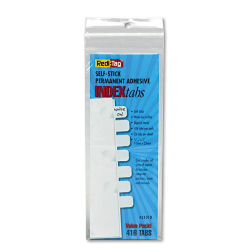 Image of Redi-Tag® Legal Index Tabs, Customizable: Handwrite Only, 1/5-Cut, White, 1" Wide, 416/Pack