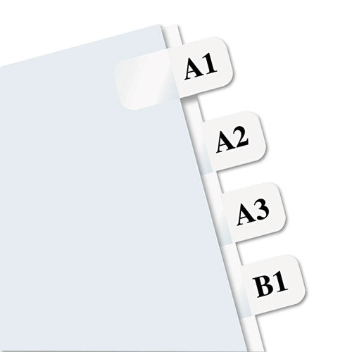 Image of Redi-Tag® Laser Printable Index Tabs, 1/12-Cut, White, 0.44" Wide, 180/Pack