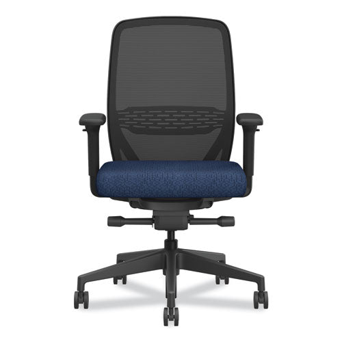 Image of HON® Nucleus Series Recharge Task Chair, Up to 300lb, 16.63" to 21.13" Seat Ht, Navy Seat, Black Back/Base
