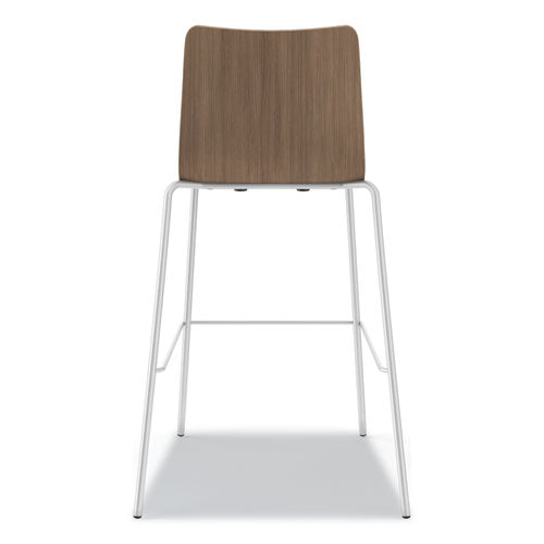Image of HON® Ruck Laminate Stool, Supports up to 300 lb, 30" Seat Height, Pinnacle Seat/Back, Silver Frame