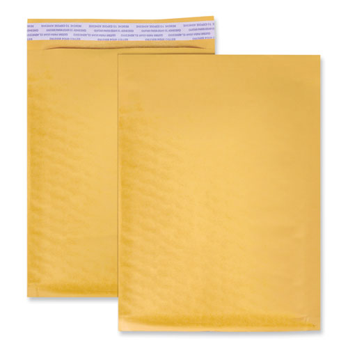 Image of Universal® Peel Seal Strip Cushioned Mailer, #6, Extension Flap, Self-Adhesive Closure, 12.5 x 19, 25/Carton