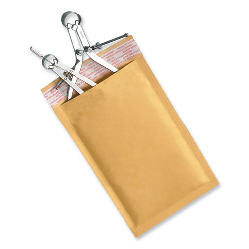 Image of Universal® Peel Seal Strip Cushioned Mailer, #0, Extension Flap, Self-Adhesive Closure, 6 x 10, 25/Carton