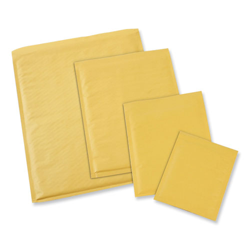Image of Universal® Peel Seal Strip Cushioned Mailer, #6, Extension Flap, Self-Adhesive Closure, 12.5 x 19, 50/Carton