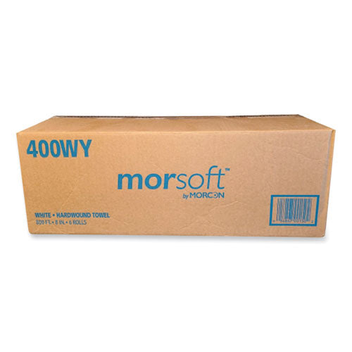 Image of Morcon Tissue Morsoft Controlled Towels, Y-Notch, 1-Ply, 8" x 800 ft, White, 6 Rolls/Carton