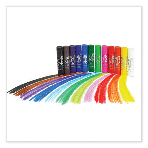 Image of TPG Creations Kwik Stick Tempera Paint, 3.5", Assorted Colors, 12/Pack