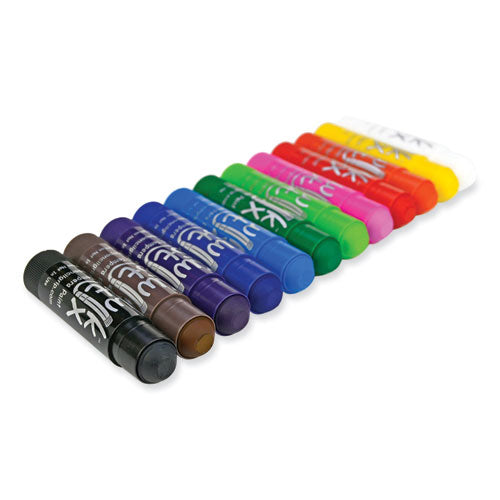 Image of TPG Creations Kwik Stick Tempera Paint, 3.5", Assorted Colors, 24/Pack