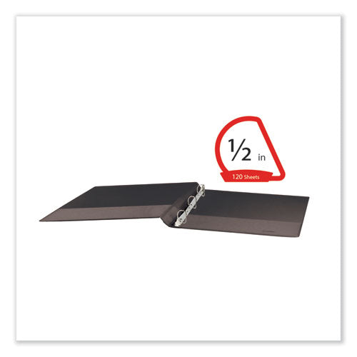 Image of Universal® Slant D-Ring View Binder, 3 Rings, 0.5" Capacity, 11 x 8.5, Black