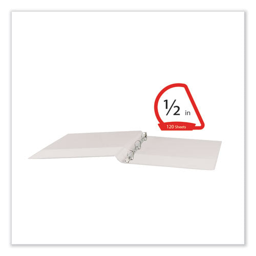 Image of Universal® Slant D-Ring View Binder, 3 Rings, 0.5" Capacity, 11 x 8.5, White