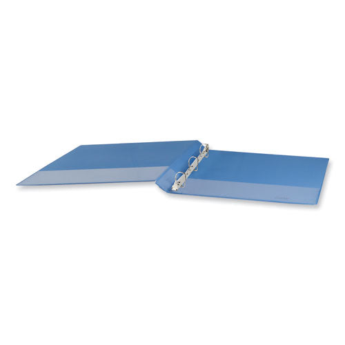 Image of Universal® Slant D-Ring View Binder, 3 Rings, 0.5" Capacity, 11 x 8.5, Light Blue