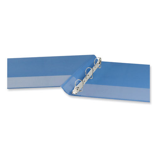 Image of Universal® Slant D-Ring View Binder, 3 Rings, 0.5" Capacity, 11 x 8.5, Light Blue