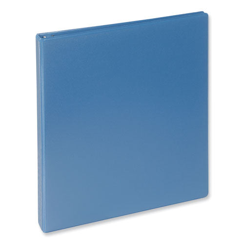 Image of Universal® Slant D-Ring View Binder, 3 Rings, 1" Capacity, 11 x 8.5, Light Blue