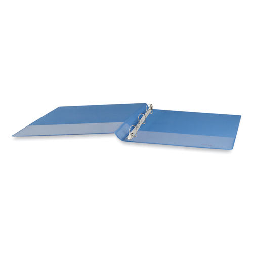 Image of Universal® Slant D-Ring View Binder, 3 Rings, 1.5" Capacity, 11 x 8.5, Light Blue