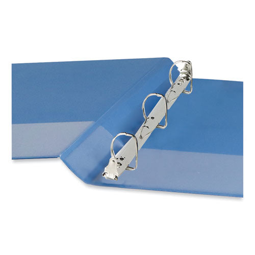 Image of Universal® Slant D-Ring View Binder, 3 Rings, 1.5" Capacity, 11 x 8.5, Light Blue