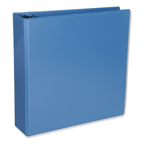 Image of Universal® Slant D-Ring View Binder, 3 Rings, 2" Capacity, 11 x 8.5, Light Blue