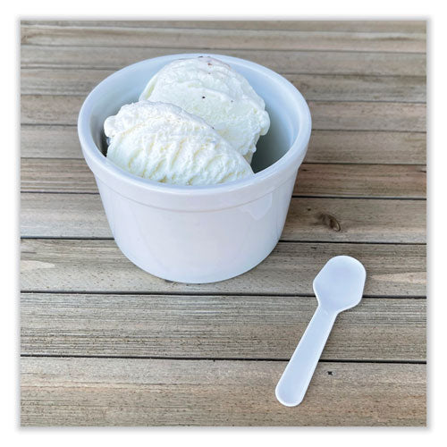Image of Boardwalk® Heavyweight Polypropylene Cutlery, Tasting Spoon, White, 3,000/Carton