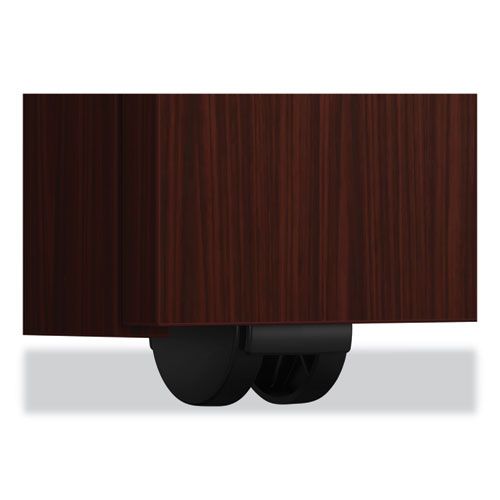 Image of HON® Mod Mobile Pedestal, Left or Right, 3-Drawers: Box/Box/File, Legal/Letter, Traditional Mahogany, 15" x 20" x 28"