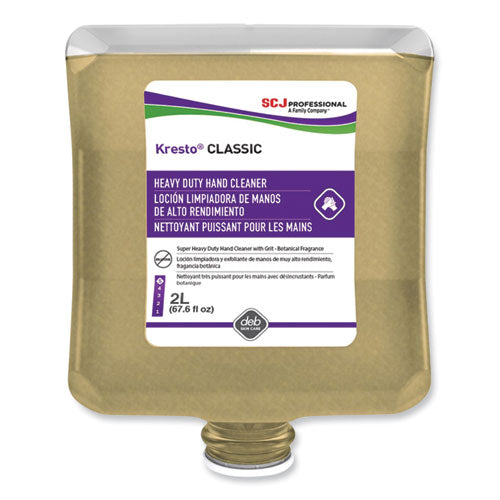 Image of SC Johnson Professional® Kresto Classic Heavy Duty Hand Cleaner Manual Cartridge Refill, Fougere Scent, 2 L, 4/Carton