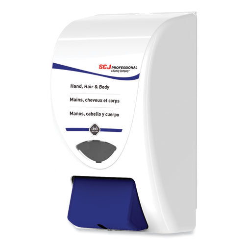 Image of SC Johnson Professional® Cleanse Hand, Hair and Body Dispenser, 2 L, 6.4 x 5.7 x 11.5, White/Blue, 8/Carton