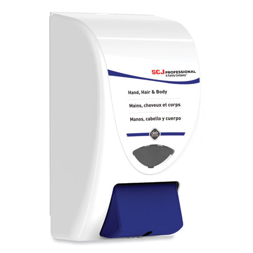 Image of SC Johnson Professional® Cleanse Hand, Hair and Body Dispenser, 2 L, 6.4 x 5.7 x 11.5, White/Blue, 8/Carton