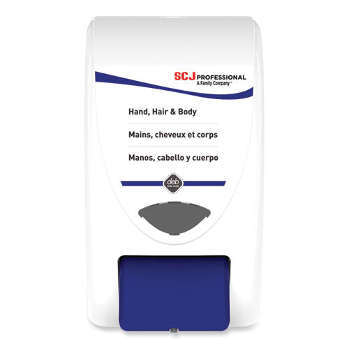 Image of SC Johnson Professional® Cleanse Hand, Hair and Body Dispenser, 2 L, 6.4 x 5.7 x 11.5, White/Blue, 8/Carton