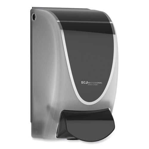 Image of SC Johnson Professional® Transparent Manual Dispenser, 1 L, 4.92 x 4.5 x 9.25, Black/Chrome, 15/Carton