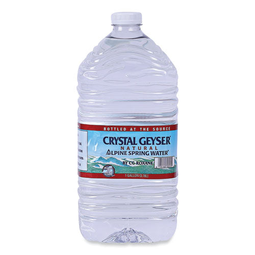 Image of Crystal Geyser® Alpine Spring Water, 1 Gal Bottle, 6/Carton