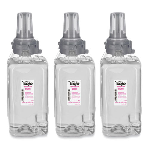 Image of GOJO® Antibacterial Foam Hand Wash Refill, For ADX-12 Dispenser, Plum Scent, 1,250 mL, 3/Carton