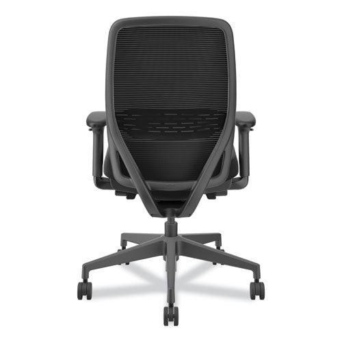 Image of HON® Nucleus Series Recharge Task Chair, Supports Up to 300 lb, 16.63 to 21.13 Seat Height, Black Seat/Back, Black Base