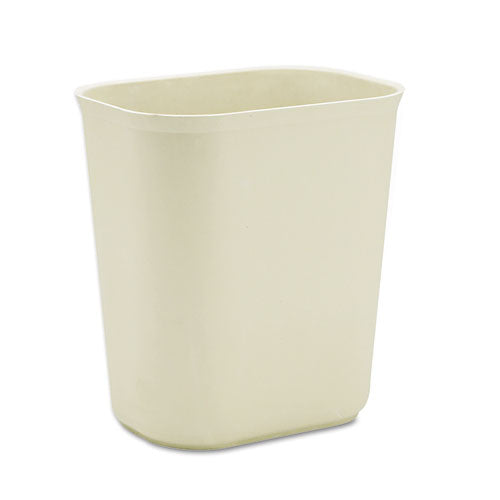 Image of Rubbermaid® Commercial Fiberglass Wastebasket, 3.5 gal, Fiberglass, Beige