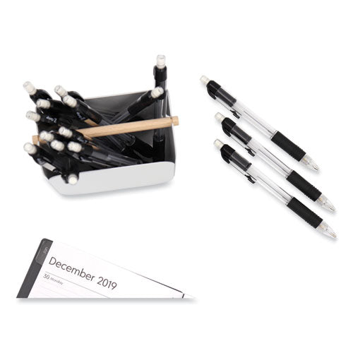 Image of Zebra® Z-Grip Mechanical Pencil, 0.7 mm, HB (#2), Black Lead, Clear/Black Barrel, Dozen