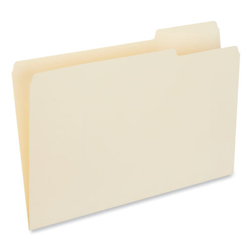 Image of Universal® Top Tab File Folders, 1/3-Cut Tabs: Right Position, Legal Size, 0.75" Expansion, Manila, 100/Box