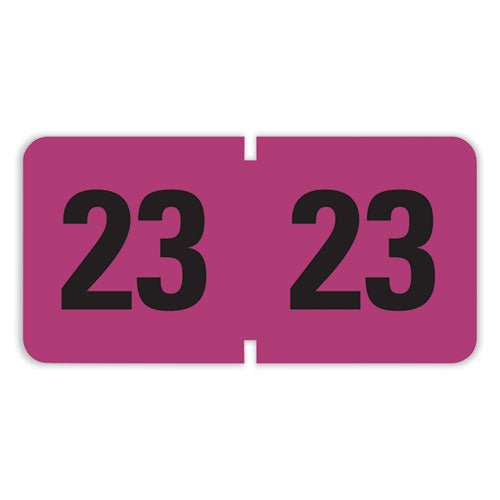Image of Smead Yearly End Tab File Folder Labels, 23, 0.75 x 1.5, Purple, 500 Labels/Roll