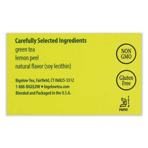 Image of Bigelow® Green Tea With Lemon, Lemon, 0.34 Lbs, 28/box
