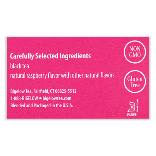 Image of Bigelow® Raspberry Black Tea, Raspberry, 0.34 Lbs, 28/box