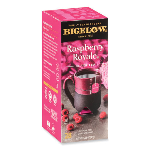 Image of Bigelow® Raspberry Black Tea, Raspberry, 0.34 Lbs, 28/box
