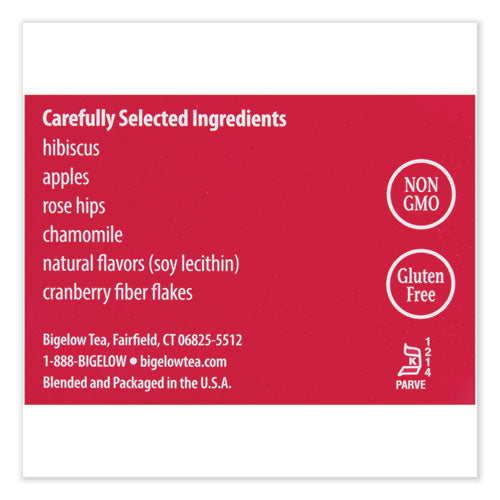 Image of Bigelow® Cranberry Apple Herbal Tea, 28/box