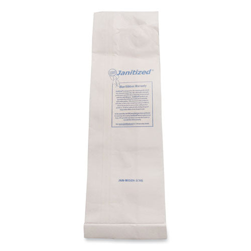 Image of Janitized® Vacuum Filter Bags Designed to Fit Windsor Sensor S/S2/XP/Versamatic Plus, 100/Carton