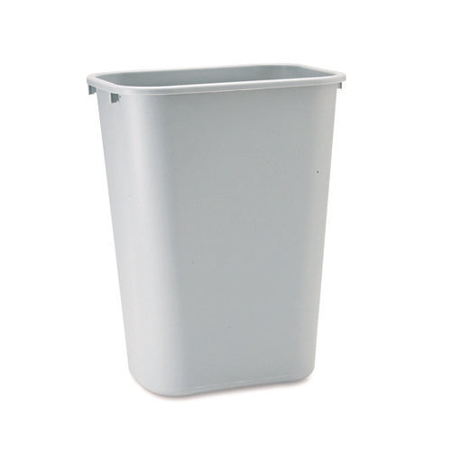 Image of Rubbermaid® Commercial Deskside Plastic Wastebasket, 10.25 gal, Plastic, Gray