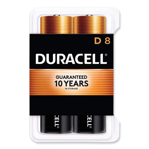 Image of Duracell® CopperTop Alkaline D Batteries, Clamshell Pack, 8/Pack