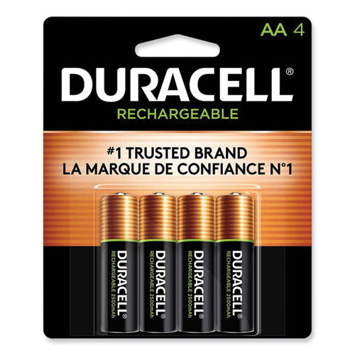 Image of Duracell® Rechargeable Staycharged Nimh Batteries, Aa, 4/pack