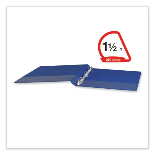 Image of Universal® Slant D-Ring View Binder, 3 Rings, 1.5" Capacity, 11 x 8.5, Navy Blue