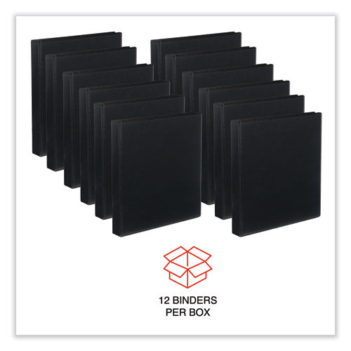 Image of Universal® Slant D-Ring View Binder, 3 Rings, 1" Capacity, 11 x 8.5, Black, 12/Carton