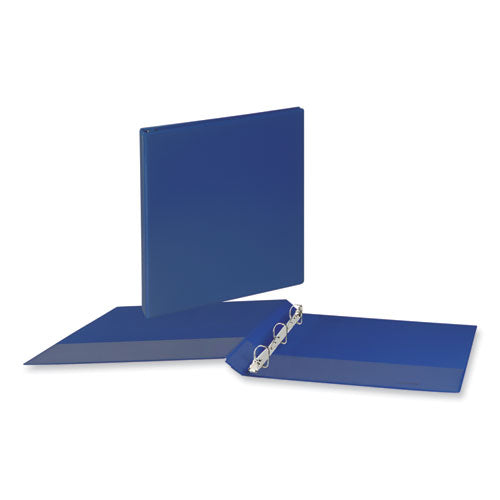 Image of Universal® Slant D-Ring View Binder, 3 Rings, 1" Capacity, 11 x 8.5, Navy Blue