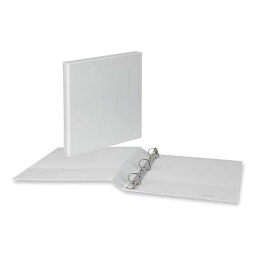 Image of Universal® Slant D-Ring View Binder, 3 Rings, 1" Capacity, 11 x 8.5, White, 12/Carton