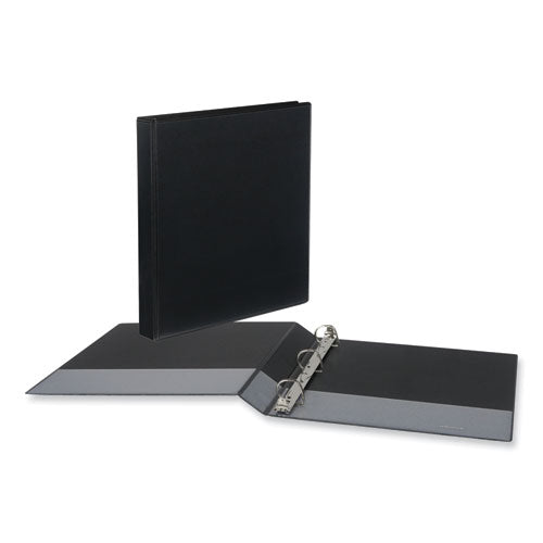 Image of Universal® Slant D-Ring View Binder, 3 Rings, 1" Capacity, 11 x 8.5, Black, 12/Carton