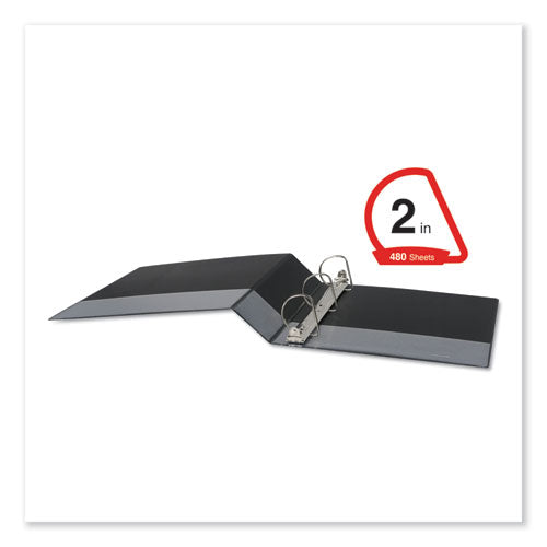 Image of Universal® Slant D-Ring View Binder, 3 Rings, 2" Capacity, 11 x 8.5, Black, 6/Carton